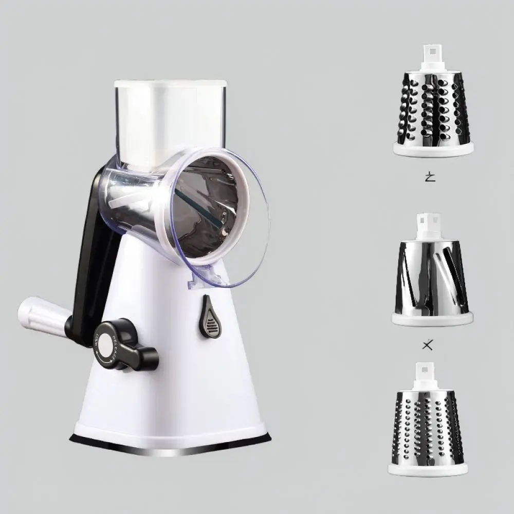 Kitchen Manual Vegetable Slicer Rotary Grater Shredder Potato Fruit Cutter Multifunctional Salad Preparation Gadget Tool