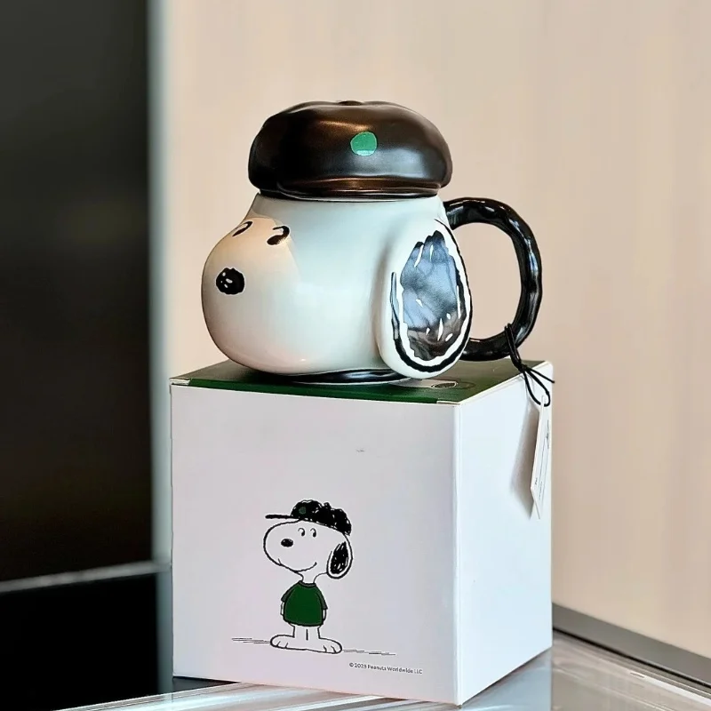 

Cartoon Anime Cute Cartoon Cup Barista Apron Collaboration With Lid Ceramic Coffee Handle Mark Cup Christmas And Birthday Gift