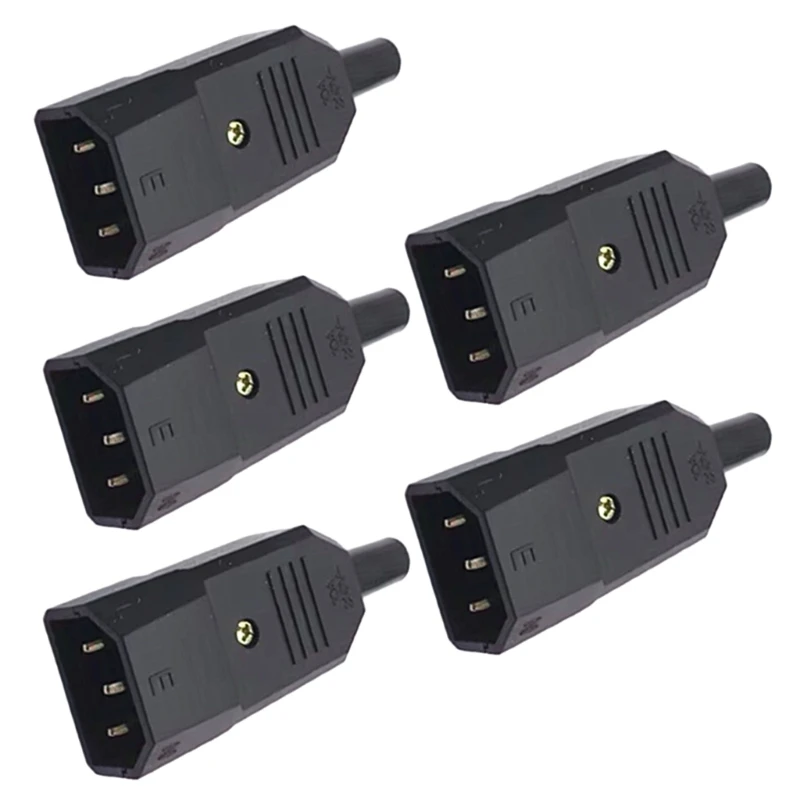 5Pc Power Plug Adapter IEC 320 C14 Male C13 Female Connectors for UPS PDU Device Dropship