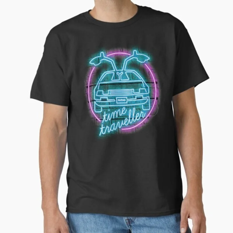 

Time Traveller 0324 Back To The Future Retro Sic Fi Gift t shirt Vintage Time Machine DeLorean Graphic Clothes Large size Tops