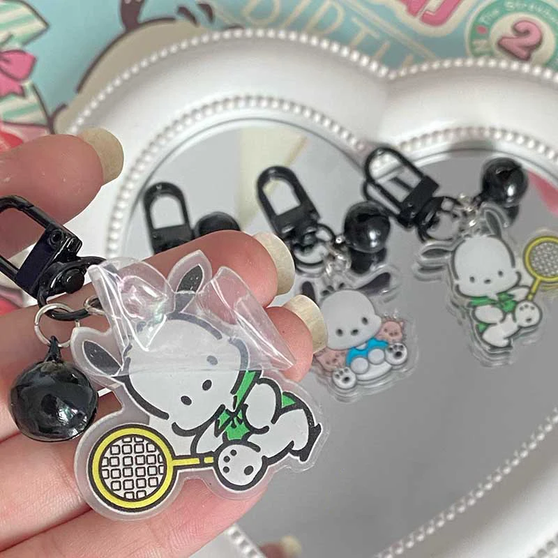 พวงกุญแจสุนัขอะนิเมะ Sanrio การ์ตูนอะนิเมะพวงกุญแจจี้เครื่องประดับกระเป๋าสำหรับนักเรียนโรงเรียนเครื่องประดับของขวัญ