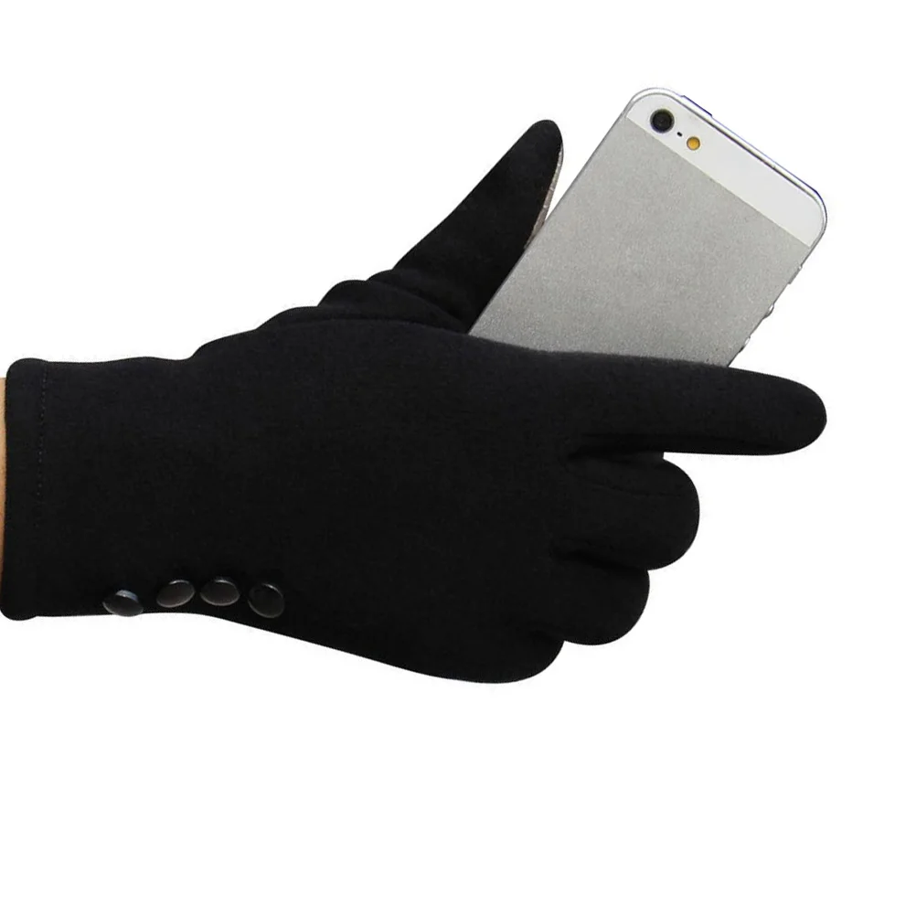 

Women Touch Screen Warm Winter Riding Gloves Four Buckles Not Down Windproof Breathable Antislip Women Warm Gloves