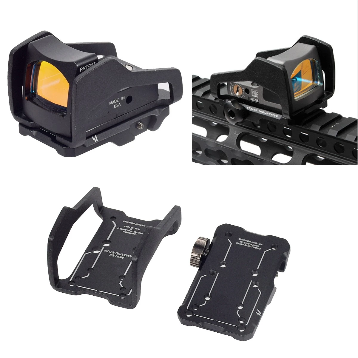 

Металлический тактический прицел с красной точкой, крепление для охотничьего страйкбольного винтовки, подходит для 20 мм, рельсовый охотничий прицел, крепление