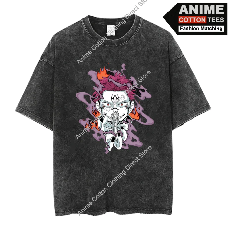 

Curse Monster Ryomen Sukuna / Itadori Yuji T Shirt Anime Print T-shirt y2k Hip Hop Street Casual Unisex Oversized Tees Cotton