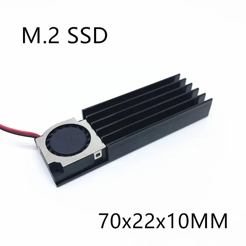 

M.2 SSD Hard disk Heat Sink with Fan Thermal pad 70*22*6mm 70x22x10MM laptop Hard disk ssd aluminum fin nvme 512