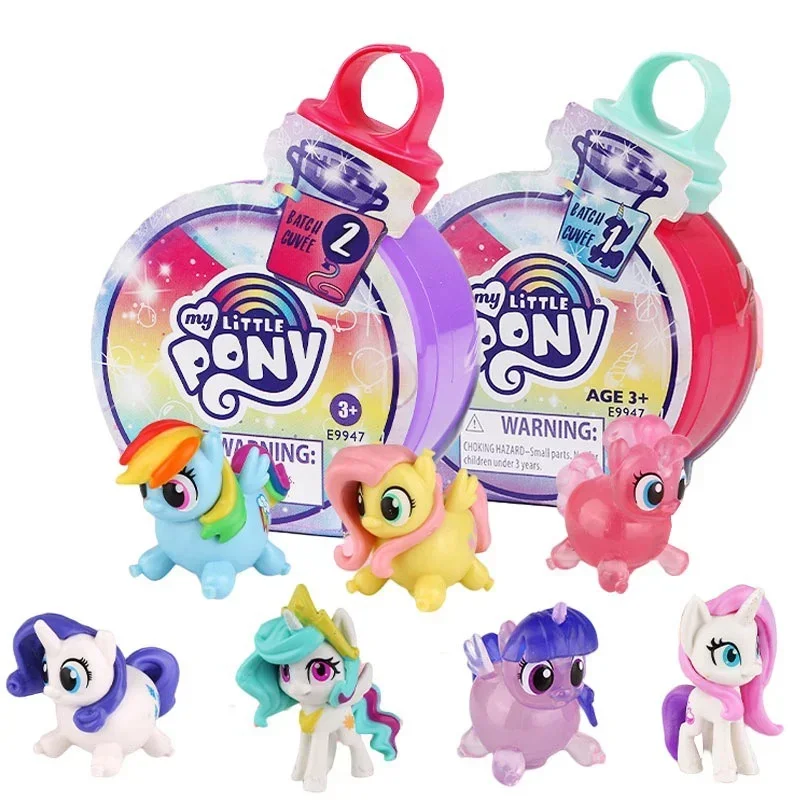 Hasbro My Little Pony Rainbow Dash Fluttershy Twilight Sparkle Rarity Model Toy Magic Bottle Treasure Hunting Set Cute Doll Gift