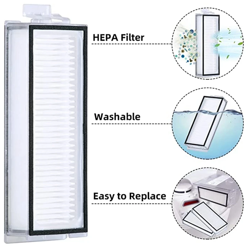 Spare Parts Main Side Brush Hepa Filter Mop Cloth Dust Bag For Xiaomi Roborock Q7 Max,Q7 Max+,Q7 Plus,T8 Vacuum Cleaner