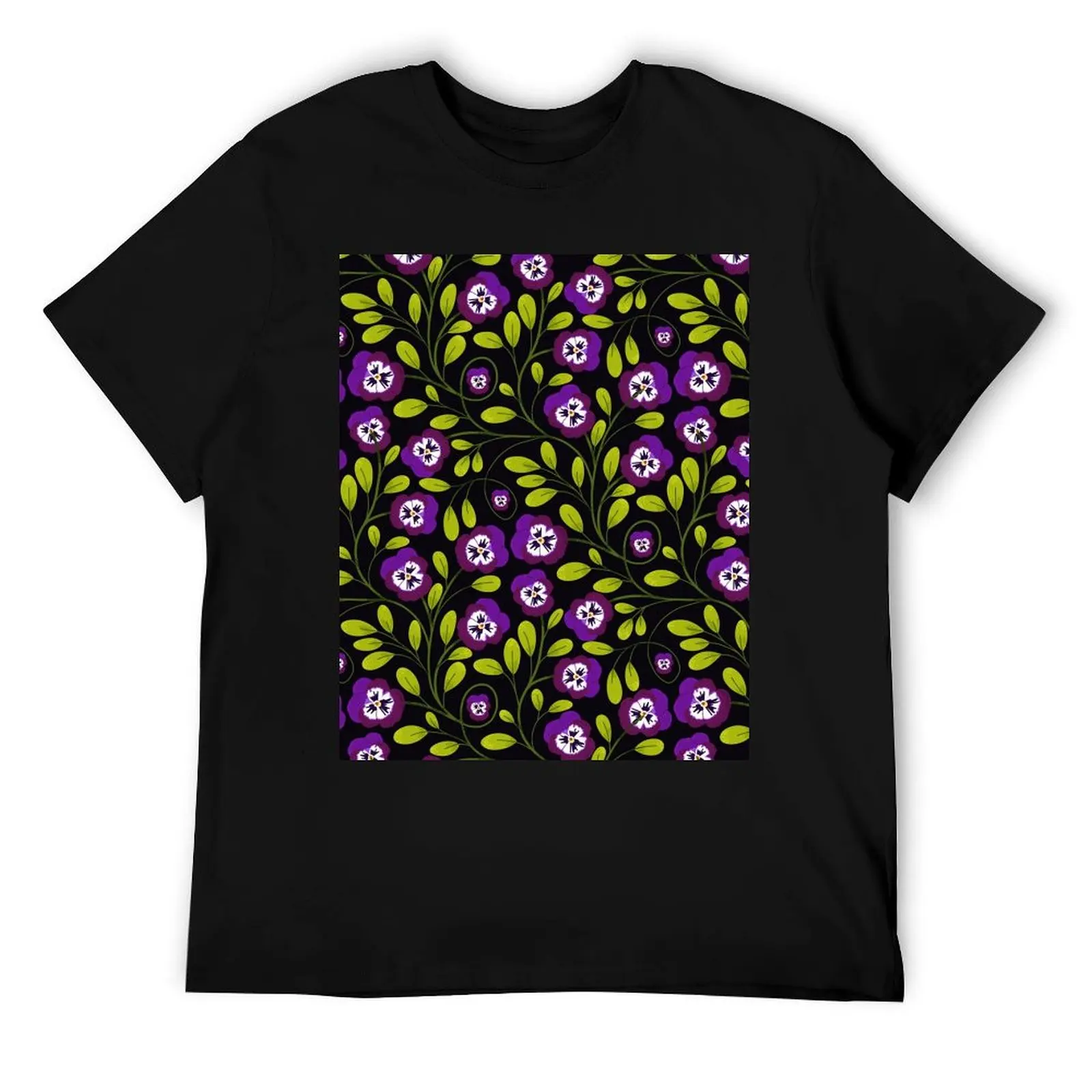 

Pansy's on the Vine T-Shirt men t shirt cotton 100% man t shirts high quality luxury brand t shirt for man T-Shirt