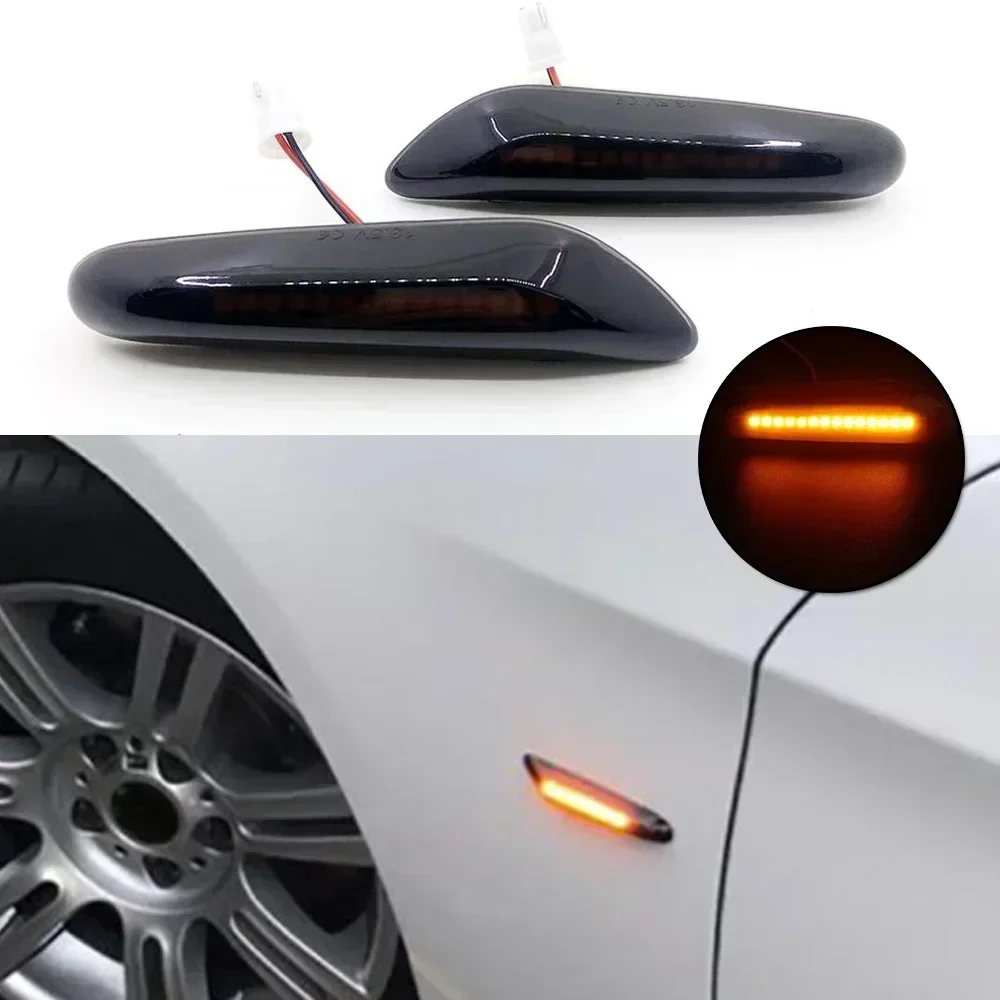 

2Pcs Dynamic LED Fender Light Side Marker For BMW 1 3 5 Series X3 E83 E84 LED Turn Signal Side Marker Light Blinker