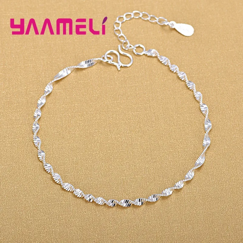 Adjustable 925 Sterling Silver Foot Chains for Women