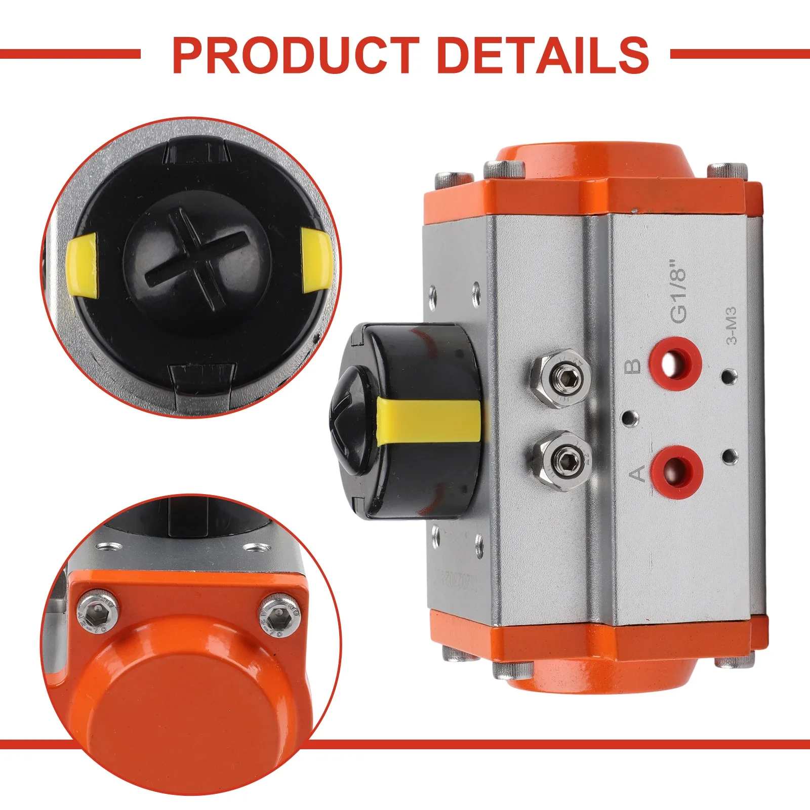 

AT40AT52 Пневматический привод двойного действия с вращением на 90 градусов для промышленной автоматизации и регулирующих клапанов процессов