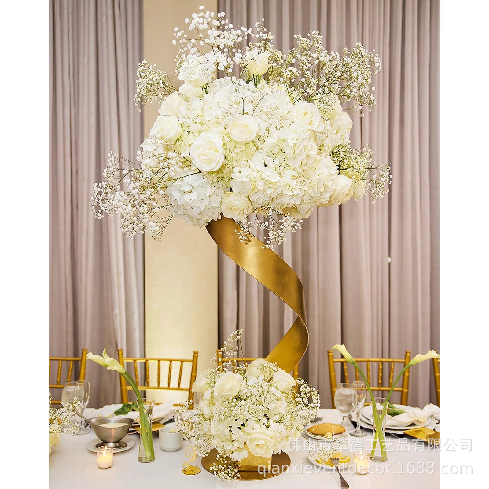 Gold\Sliver Flower Road Lead  Wedding Table Centerpieces Event Party Vases Home Hotel Decoration