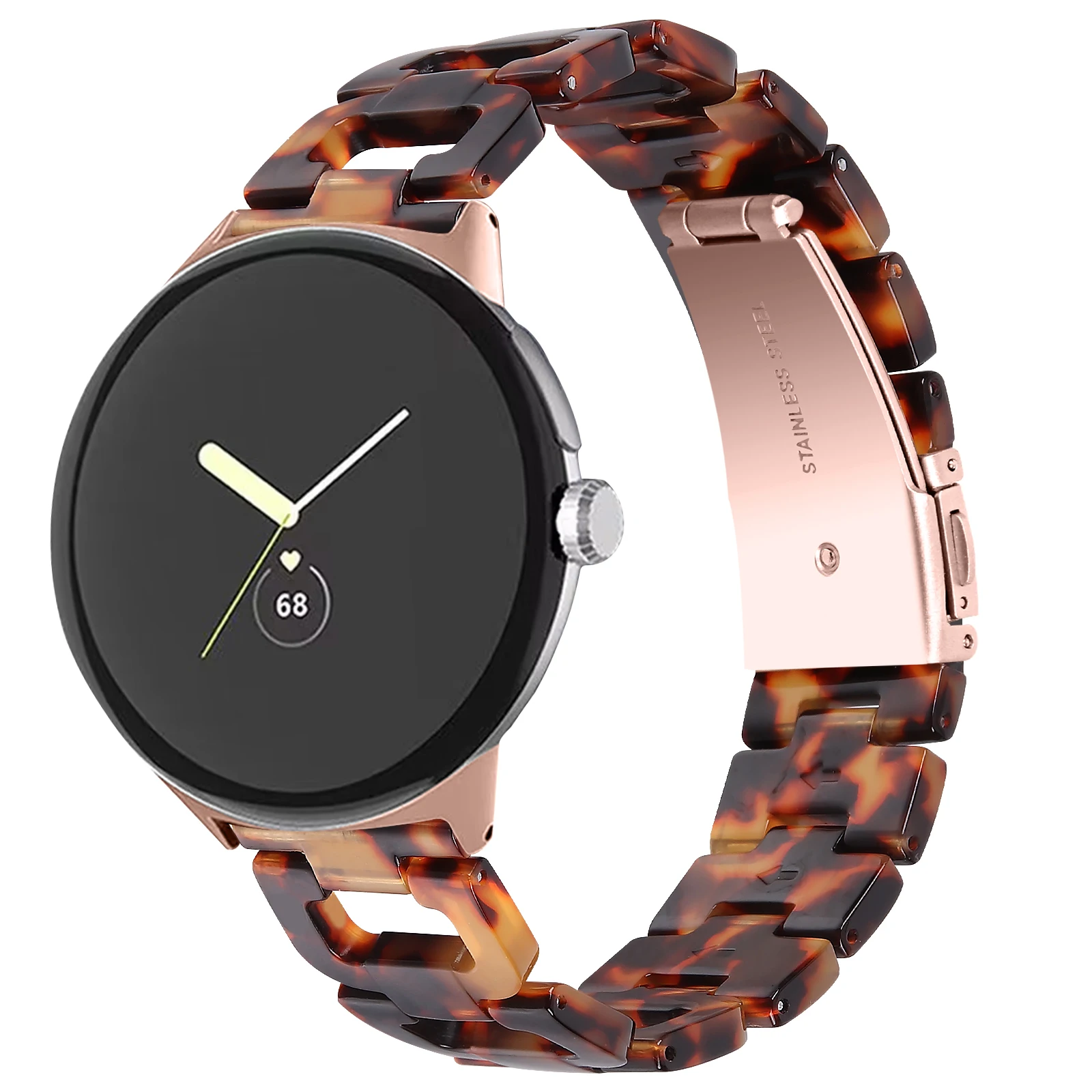 Resin Strap for Google Pixel Watch Band D-shaped Women Men Watchband Resin Bracelet accessories for pixel watch Straps image 2
