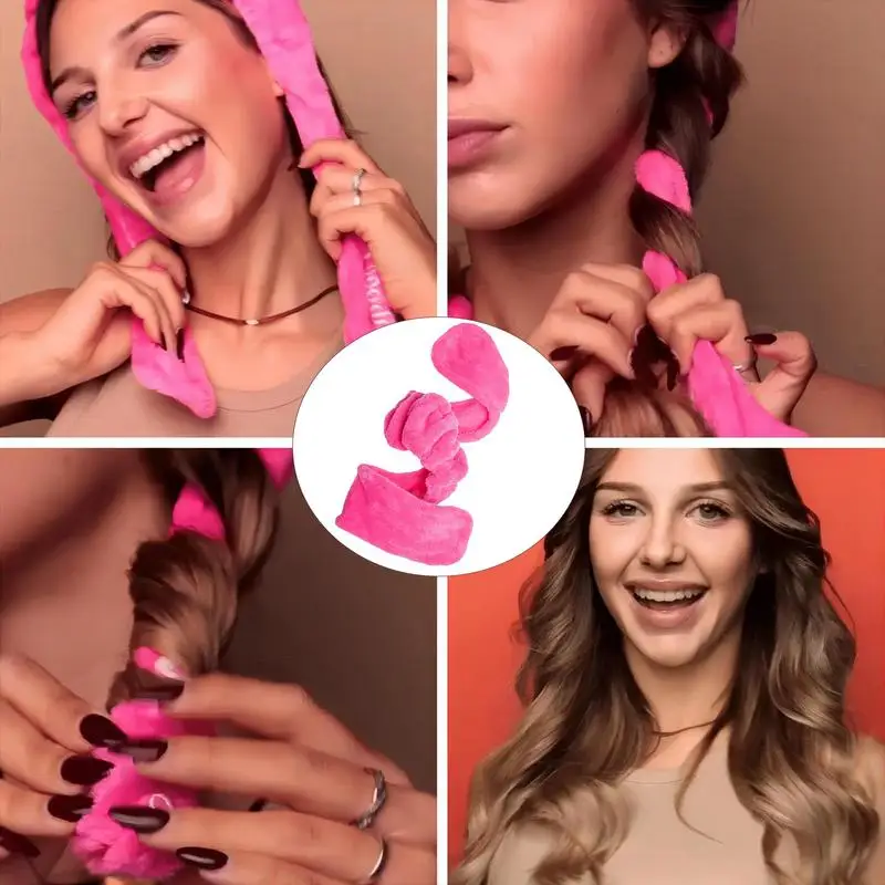 

Long Hair Curling Hairband Lazy Heatless Curling Hairband Women Headband For Overnight Curls Soft Hair Rollers Styling Tools