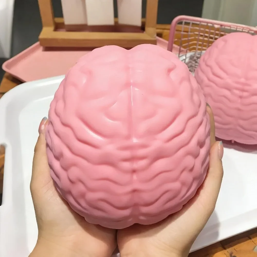 Funny Giant Brain Shaped Squishy Ball Funny Stress Relief Sensory Adults Anxiety Relief Fidget Autism ADHD Gag Christmas Gift