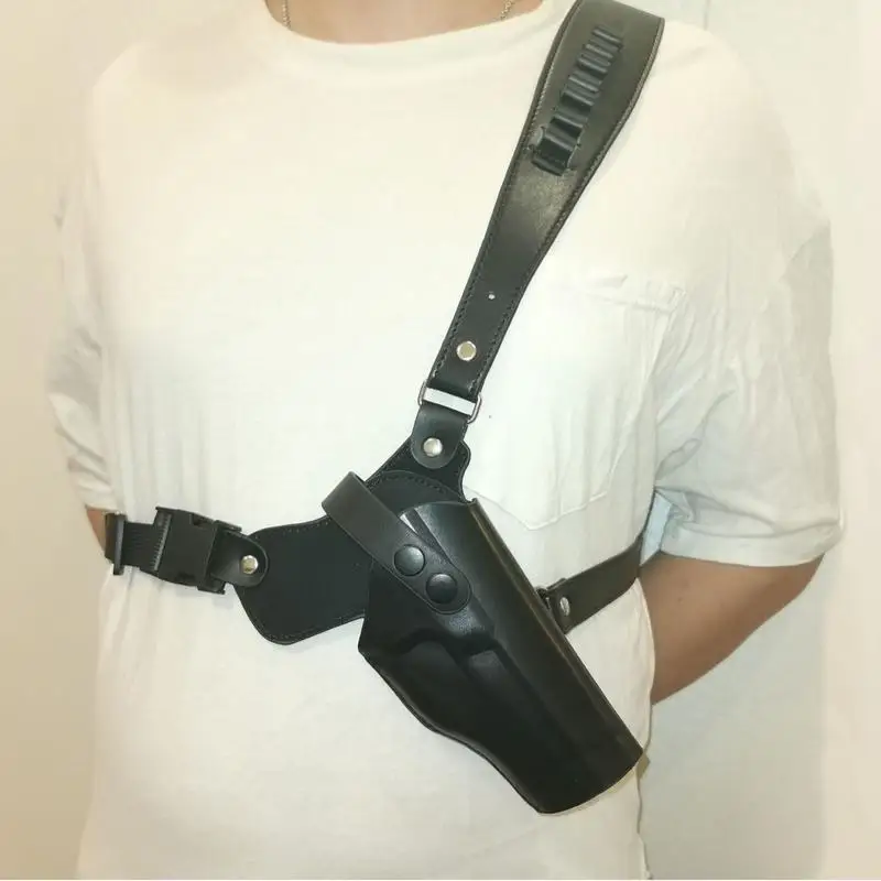 new-tactical-chest-bag-toy-pistol-outdoor-leather-gun-holster-quick-draw-handgun-case-double-shoulder-strap-lightweight