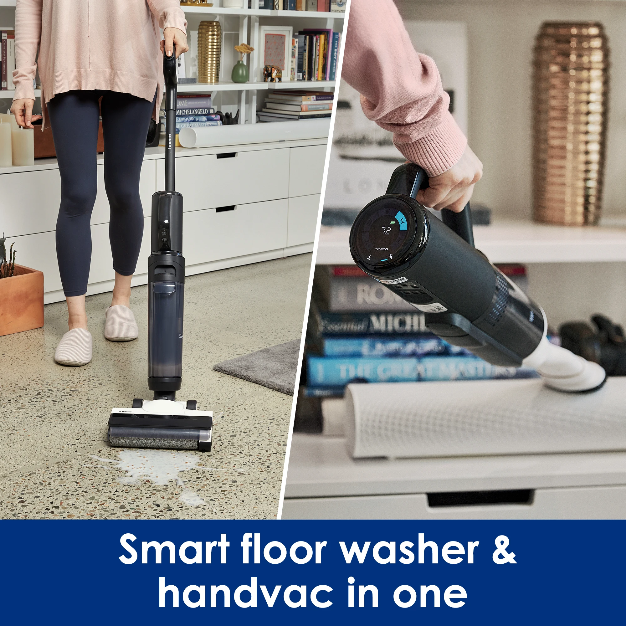 Tineco Floor One S5 Combo Wet Dry Vacuum Cleaner Cordless Smart Floor Washer Upright Home Electric Mop Wireless Self-Cleaning