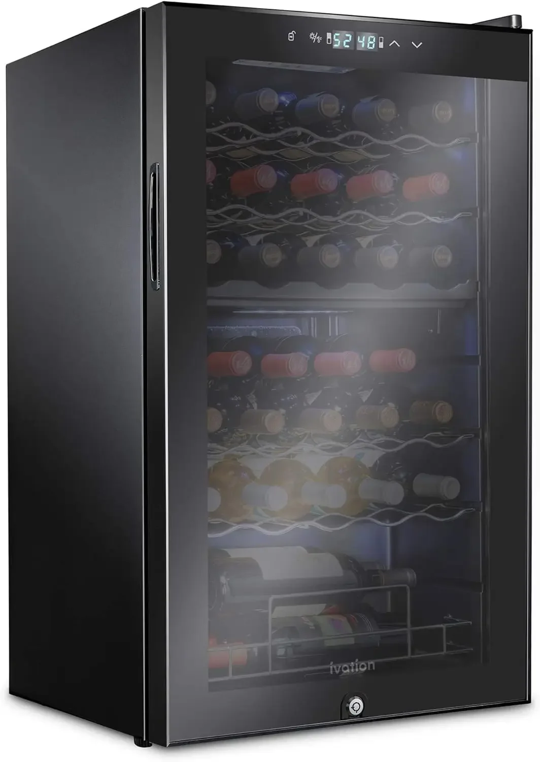 

33 Bottle Dual Zone Wine Cooler Refrigerator w/Lock | Large Freestanding Wine Cellar For Red, White, ChampagneNEW