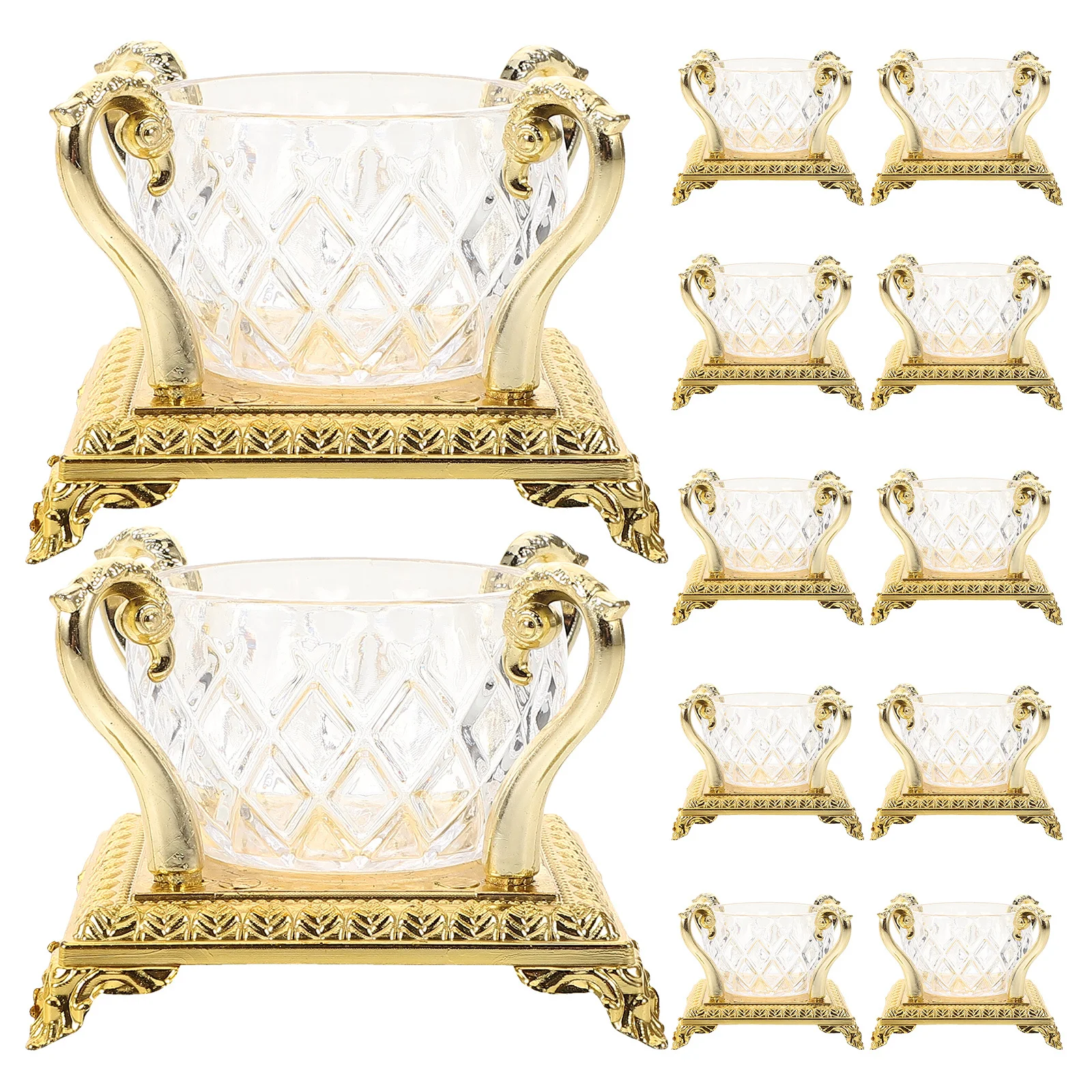 

12Pcs Wedding Candy Box Transparent Candy Containers Decorative Snack Bowls Serving Chocolate Fruit Salad Bowl Birthday Party