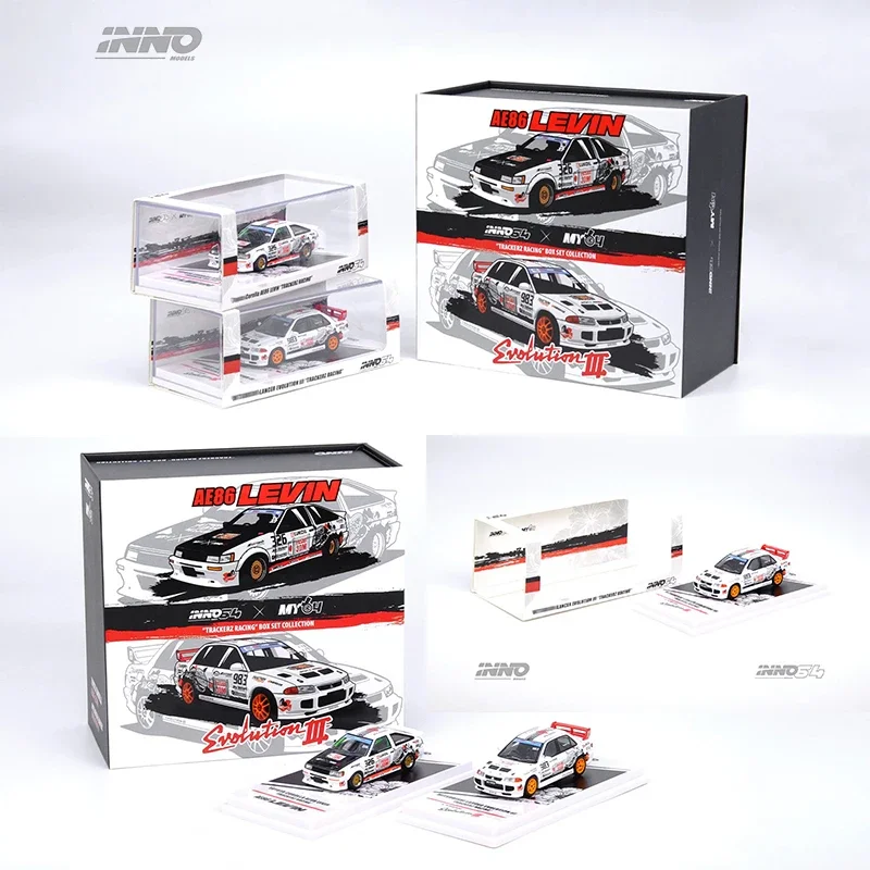 

INNO In Stock 1:64 MY64 Corolla AE86 Levin Lancer Evolution 3 Diecast Diorama Car Model Toys