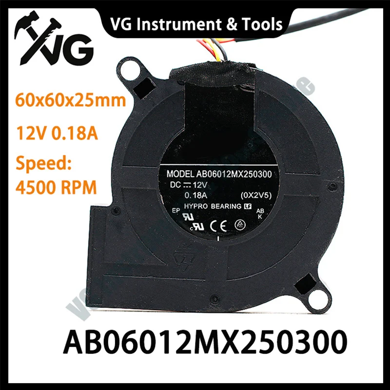 New For  BENQ MX703 Projector Blower Fan AB06012MX250300 60x60x25mm 12V 0.18A Cooling Cooler Turbo Fan