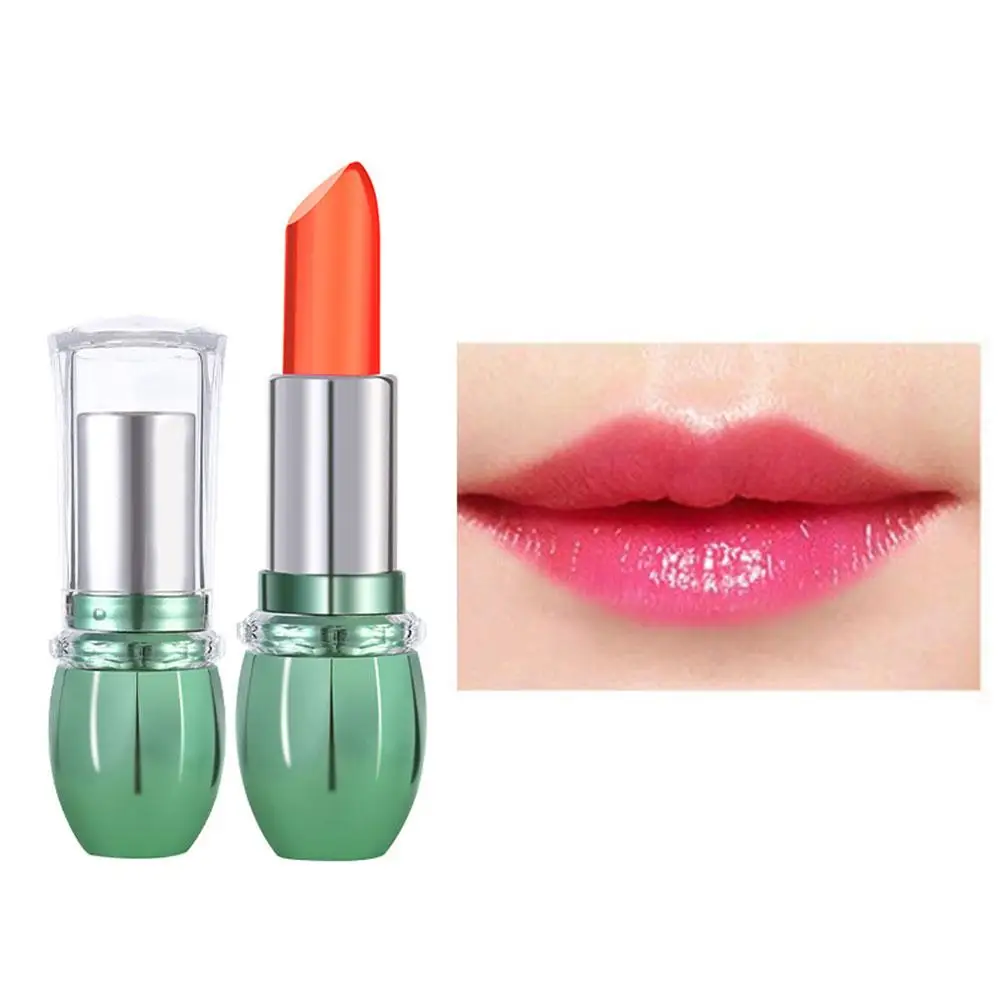 Farbwechsel nder Lippenstift Aloe Vera Gel dauerhafte feuchtigkeit spendende Pflege Balsam wasserdichte Antihaft-Lippen lippe nicht Lip gloss leicht zu verblassen w1q2