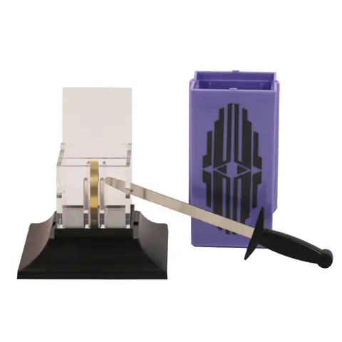 Sword Through Ring Sealed by a Box Close up Magic Trick Mentalism Penetrating Sword Thru Magic Props Gimmick Accessories Toy