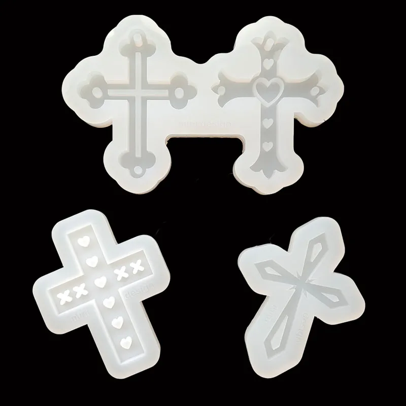 1PC Cross Silicone Epoxy Mold Resin Jewelry Mold UV Pendant Jewelry Accessories Handcraft Jewelry Tool