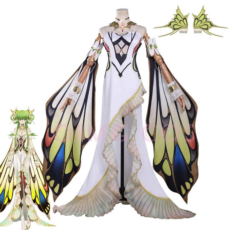 

CODE GEASS Lelouch of the Rebellion C.C. Cosplay Costume Adult Carnival Uniform Anime Halloween Costumes Party Women Game