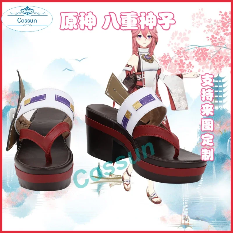 

Genshin Impact Yae Miko Косплей Женщины Аниме Косплей Хэллоуин Обувь для ролевых игр Горячая игра Высокие каблуки