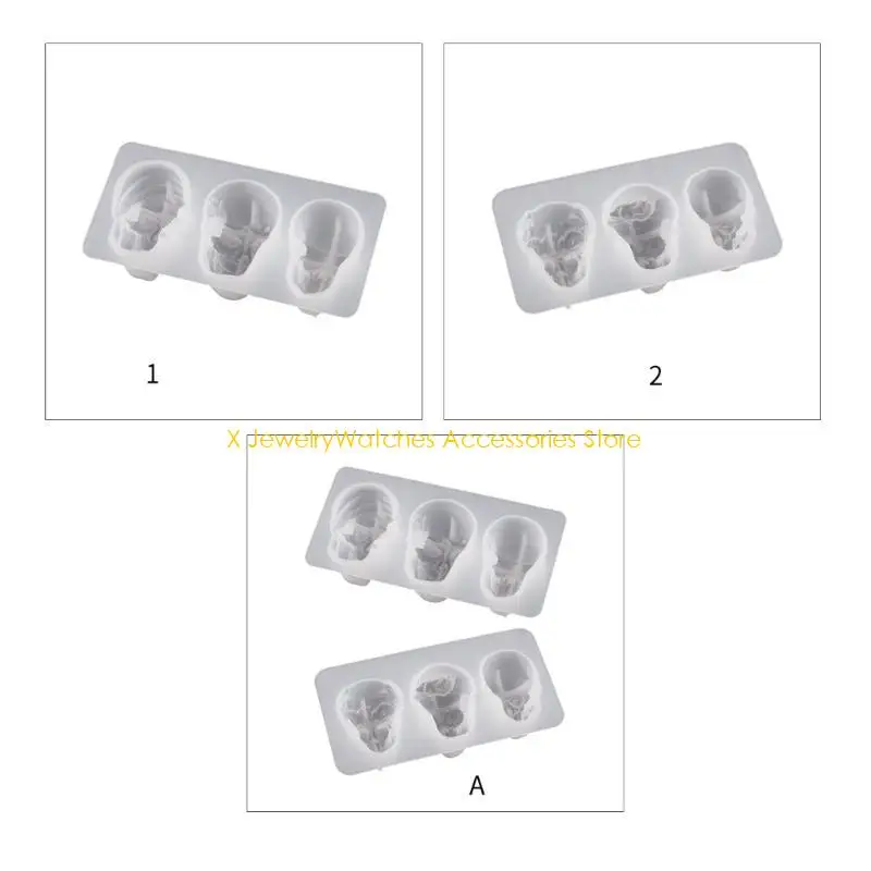 31kd pingente moldes chaveiro molde argila halloween crânio forma jóias fazendo ferramenta