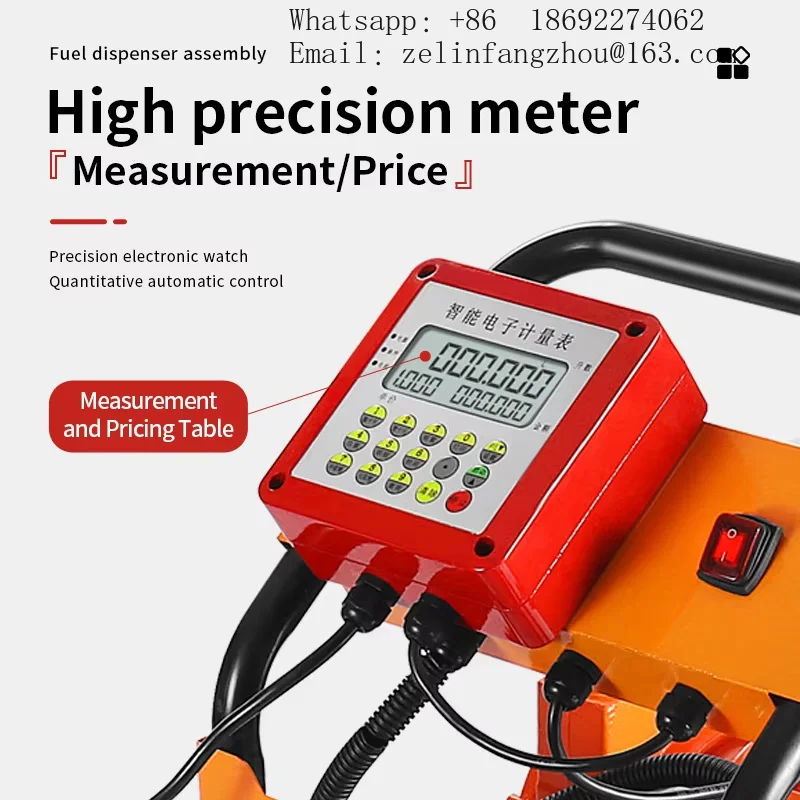 CAVITT 380W High Pressure High Flow Preset Electric Oil Transfer Pump Kit Flow Meter Self Priming Diesel Fuel Dispenser