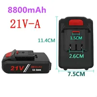 New 21V A-B 8800mah electric tool general rechargeable lithium battery electric screw driver electric drill Li-ion batter