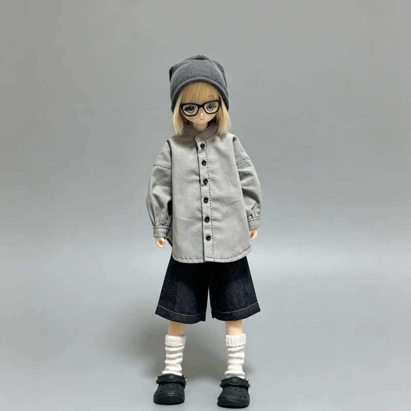 For OB22/24 Doll Handmade Korean Style Oversize Shirt For Azone 1/6 BJD Blythe Dolls Outfit Clothes view 6