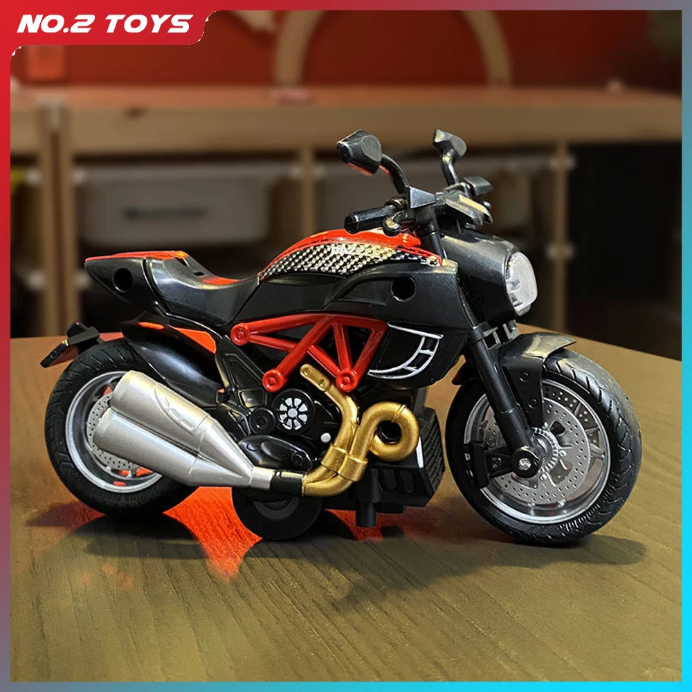 1:14 Scale Alloy Motorcycle Car Model Diecast Car with light sound Pull Back Car for Boys Birthday Gift Kids Toys Car Collection