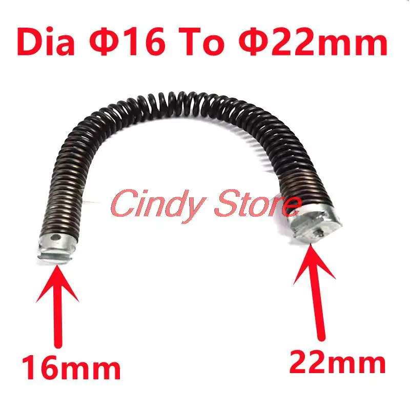 Pipe Dredge Change Dia 16mm To 22mm Connector Sewer Electric Dredging Device Spring Dia 16mm To 22mm Join Pipe Cleaning Tool