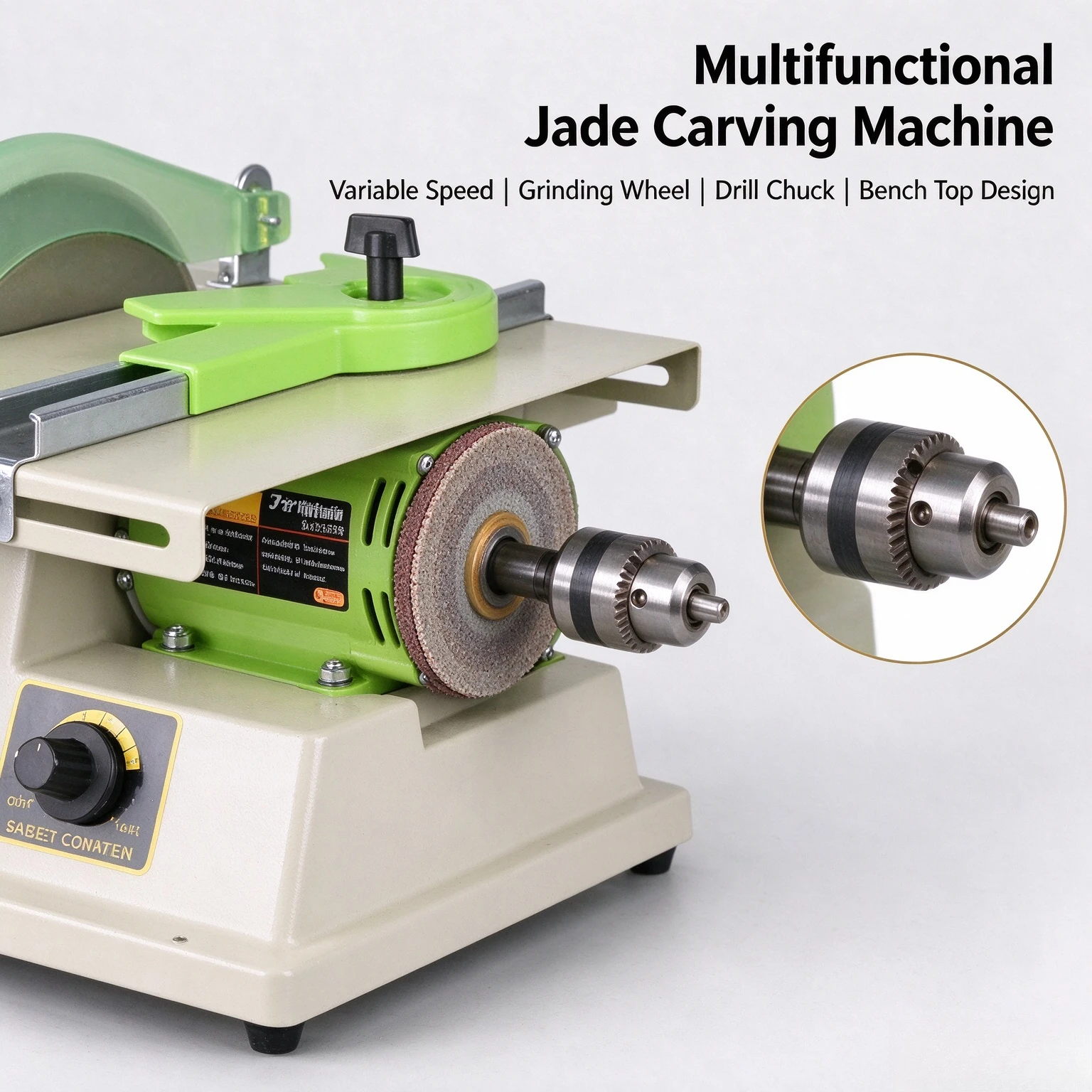 All-in-one Mini Bench Grinder, Jade Gem Carving Polishing Cutter, Home Workshop Handcraft Making Equipment