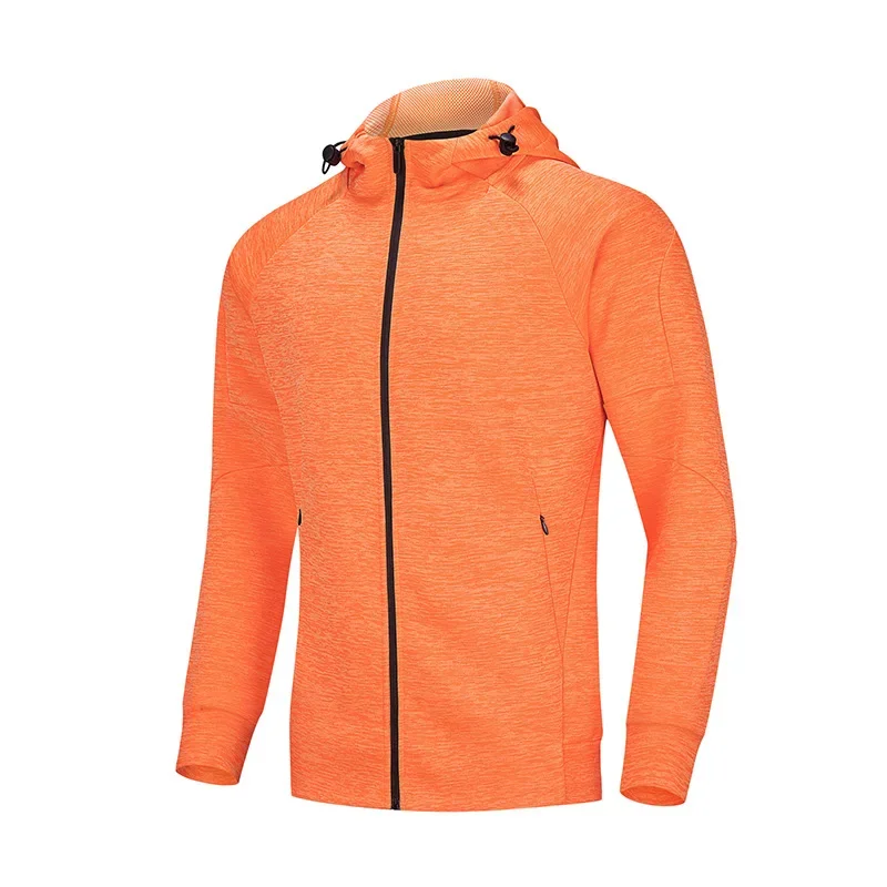 Giacca sportiva da uomo con cerniera, palestra, corsa, felpe con cappuccio, abbigliamento sportivo maschile, cappotto da allenamento, camicia da