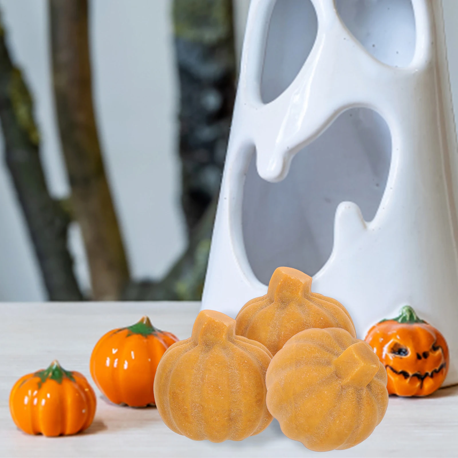 

Crystal Stone Pumpkin Small Artistic Ornament Safe Smooth Surface Desktop Halloween Decor Mini Pumpkins Crystal Pumpkin Figurine