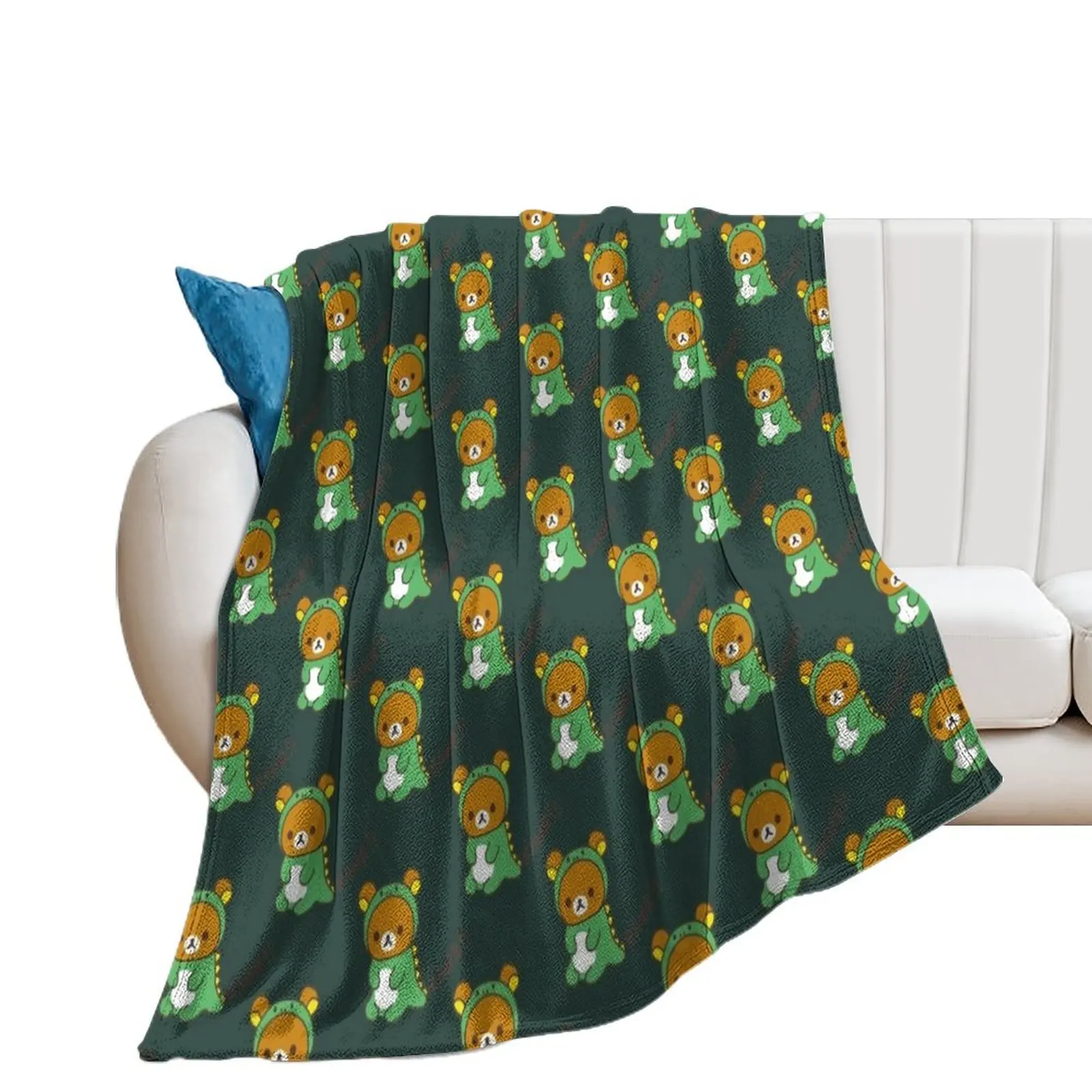 Rilakkuma Rilakkuma Dino Dragon Costume Throw Blanket Soft Beds Flannels Bed valentine gift ideas Blankets