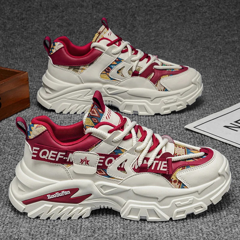 

Men's Casual Shoes Apring and Autumn Ventilate Platform Sports Shoes Sports and Leisure Mesh Thick Bottom Men's Sneakers Fashion