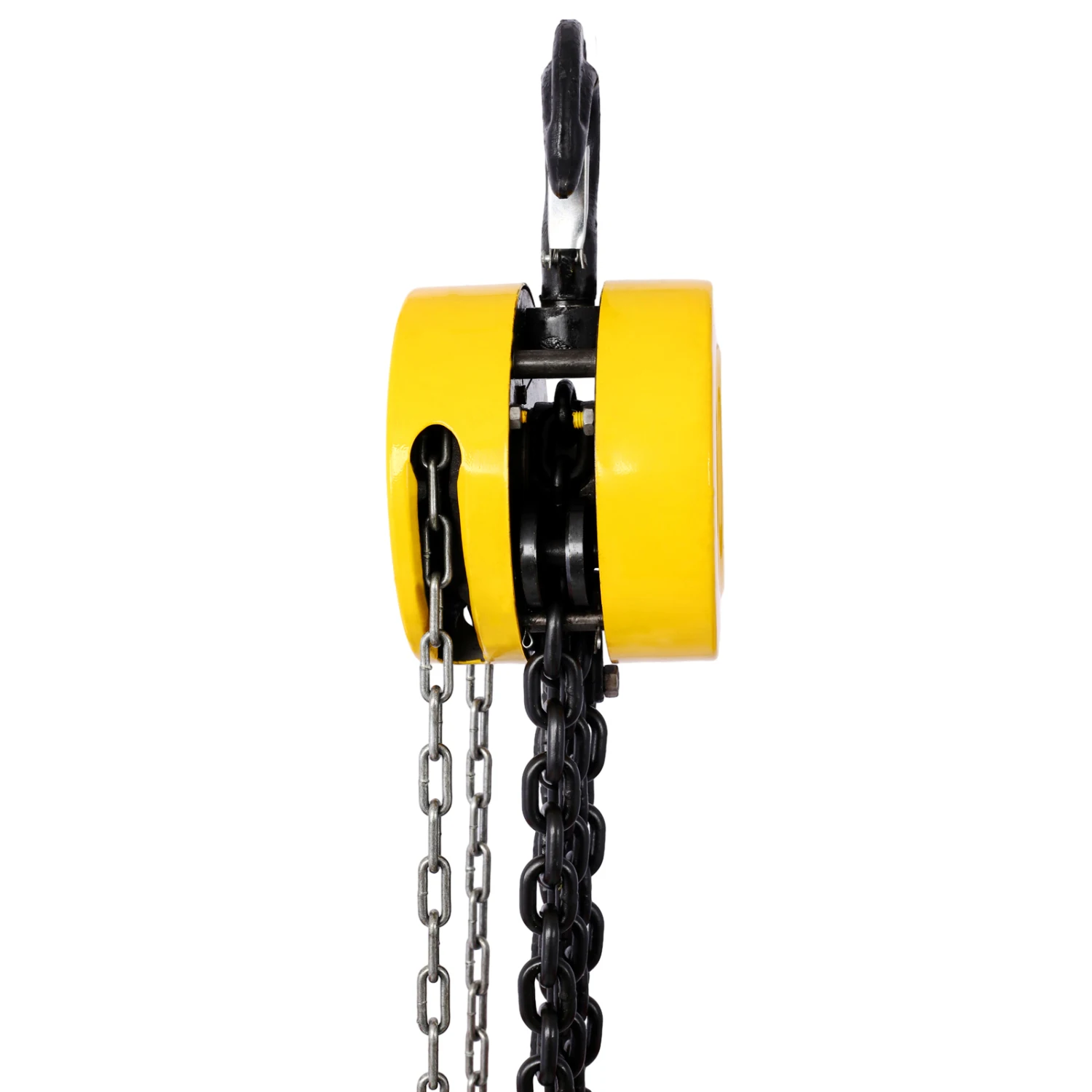 Chain hoist 11000lbs 5T capacity 10ft wIth 2 heavy duty hooks,Manual chain hoist steel construction,Yellow