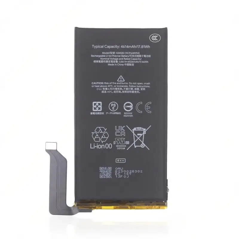 4614mAh 17.81Wh GMSB3 Replacement Battery for HTC Google Pixel 6 GMSB3 GB7N6 G9S9B G9S9B16 GR1YH Mobile Phone Batteries+Tools