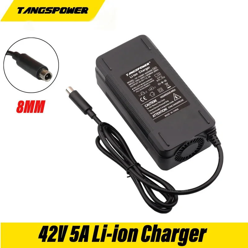 42V 5A Smart Lithium Battery Charger For 10Series 36V Li-ion Battery Fast Charging Charger With DC 8MMConnector High Quality