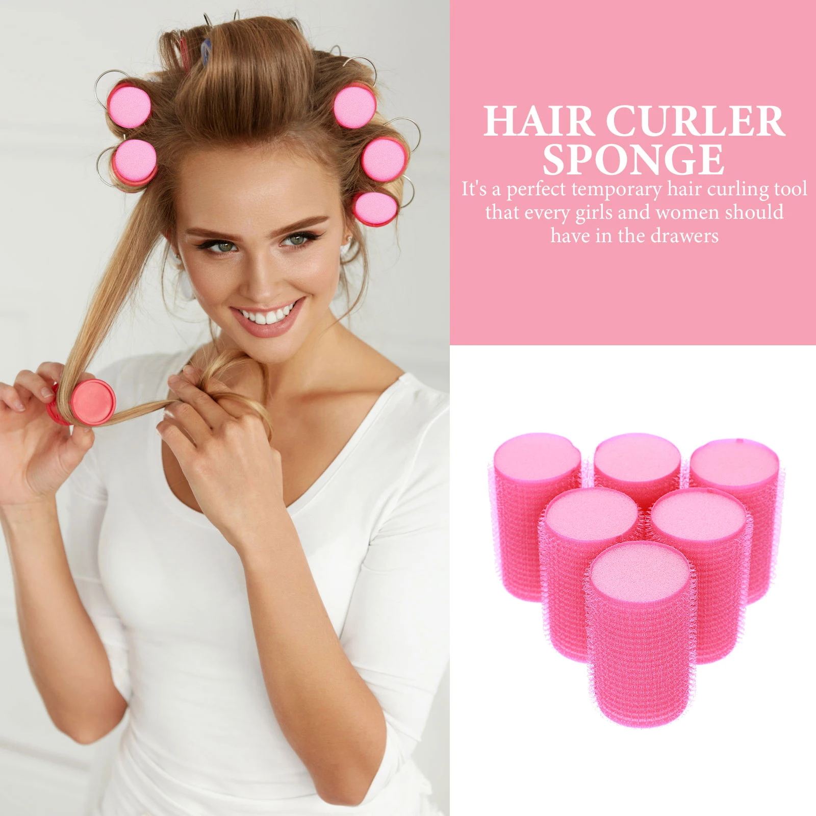 

12 Pcs Self-adhesive Curler Hair Rollers for Short Curlers Women Crimping Tool Soft Volumizing Miss