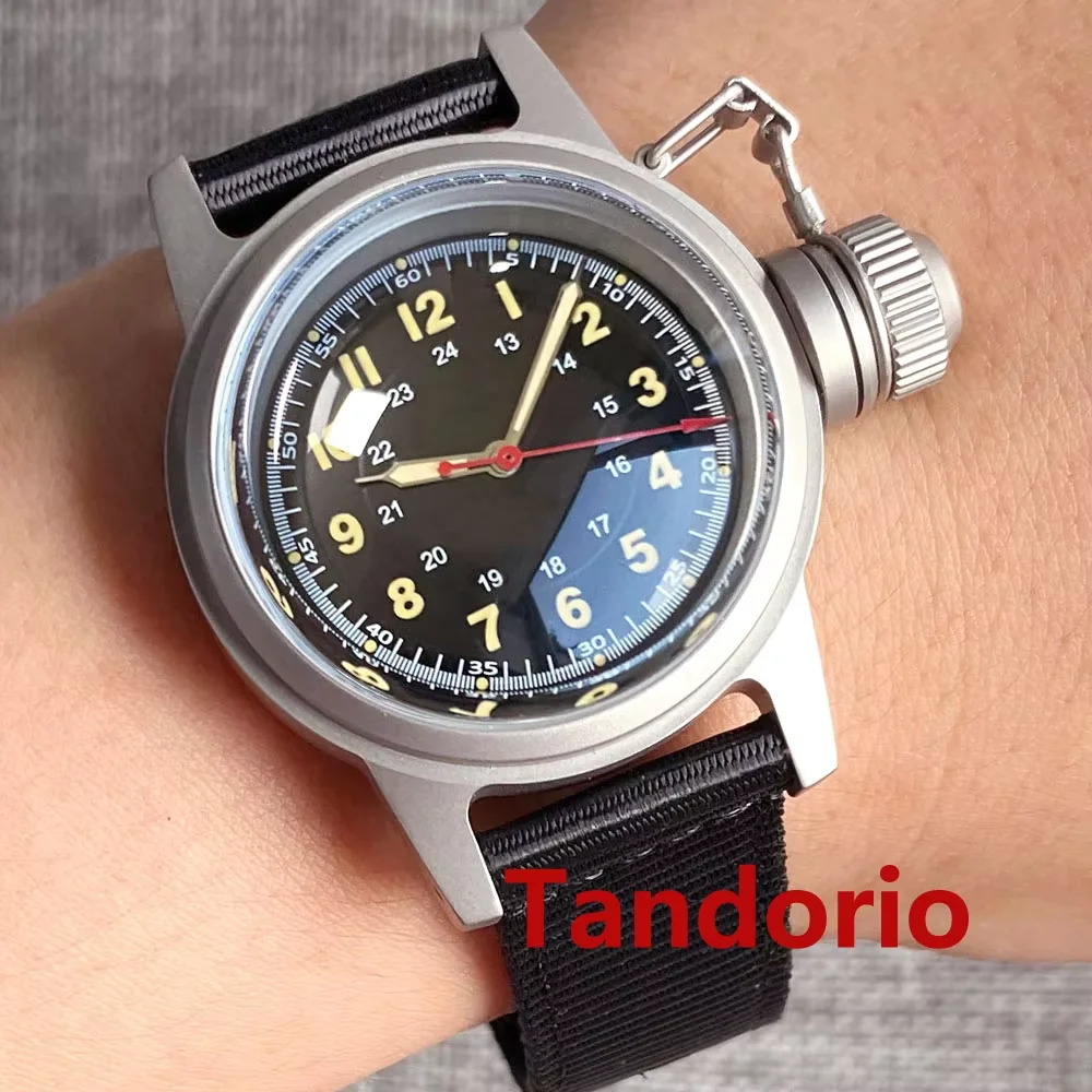 Tandorio 36mm 20ATM Diver Men Watch Sapphire Glass Sandblast Aviation Style Automatic Miyota 8215/PT5000 Mechanical Wristwatch view 2