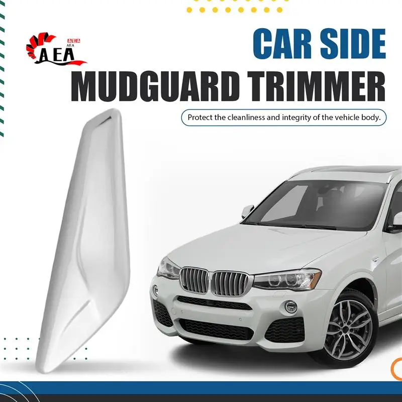 

AEA0-For -BMW X3 X4 F25 F26 2013-2017 Front Side Chrome Fender Trim Finisher Marker Turn Signal Light Lamp Cover Trim