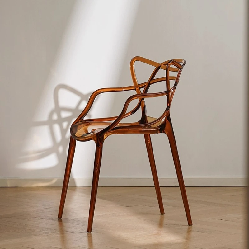 

Home Dining Chair, Nordic One-Piece Crystal Chair, Creative Casual Lounge Chair, High-End PC Backrest Chair for Living Room