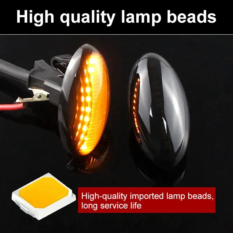 2x LED ديناميكية بدوره إشارة الجانب ماركر ضوء لسيتروين بيرلينجو 2002-2015 2017 2018 2019 2020 إيفاد 2007-2020 ثاب 2007-up