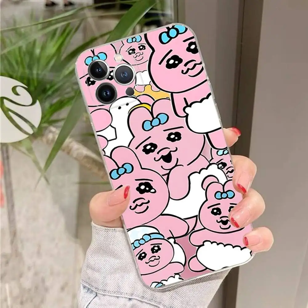 O-Opanchus dibujos animados u-usagis para IPhone 17 16 15 14 13 12 11 Pro Max Plus funda de teléfono de silicona de alta gama